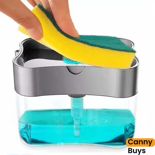 2-in-1 Sponge Brush Holder with Soap Dispenser