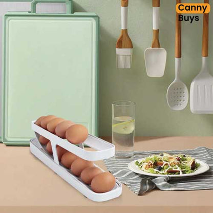 Canny Automatic Rolling Egg Holder for Fridge