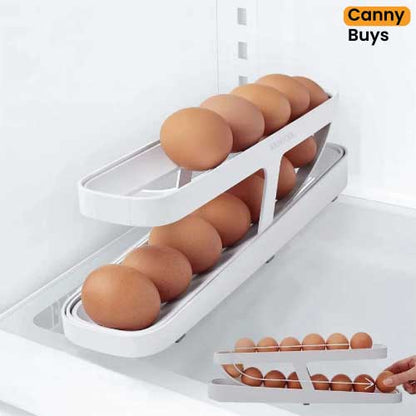 Canny Automatic Rolling Egg Holder for Fridge