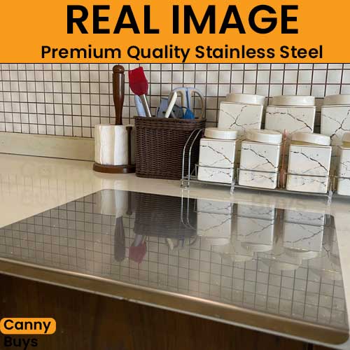 Canny Stainless Steel Cutting Board | Large Size (16 x 19 inches)